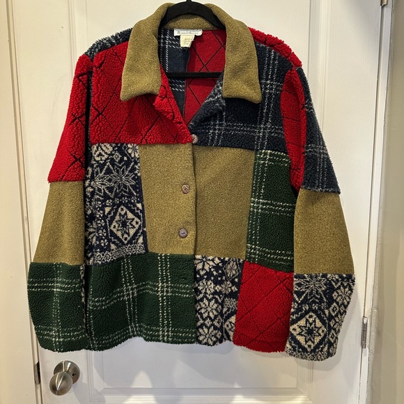 Colorful Patchwork Teddy Jacket - Picture 8 of 10